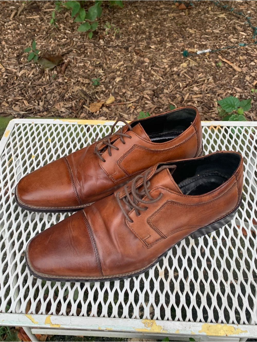 Johnston & Murphy Cap Toe Brown Leather Men’s Oxford Shoes 59-11566 Dress
